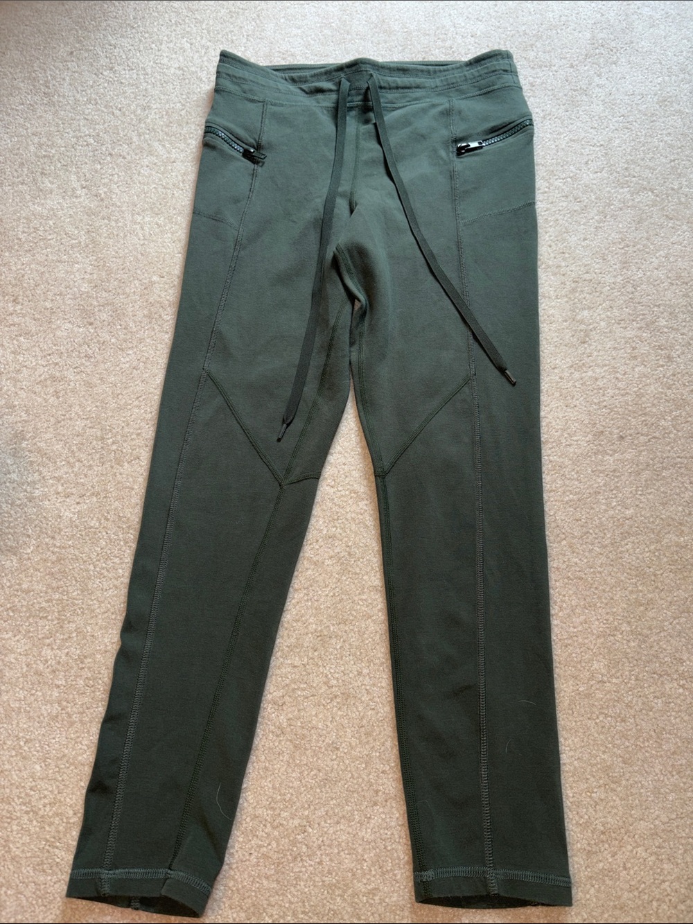 FP Movement by Free People Forest Green Drawstring activewear with Zip Pockets